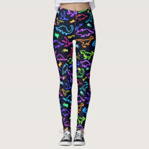 Neon Dinosaurs Leggings