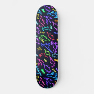 Neon Dinosaurs Skateboard