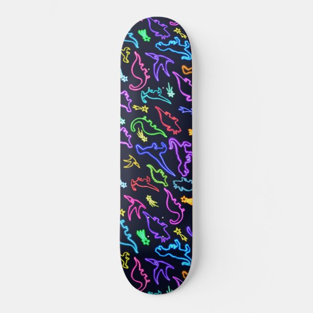 Neon Dinosaurs Skateboard (Front)