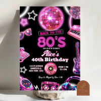 Neon Disco Ball Back To 80s Birthday Party