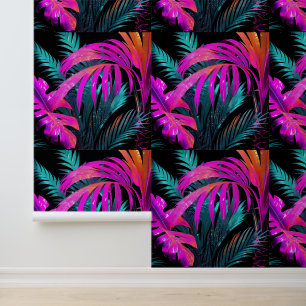 Neon Disco Jungle Peel and Stick  Wallpaper