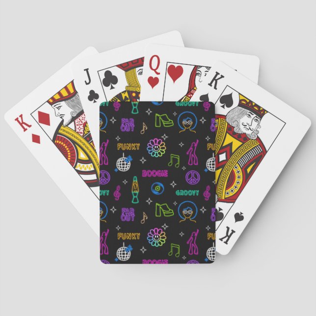 Neon Disco Playing Cards (Back)