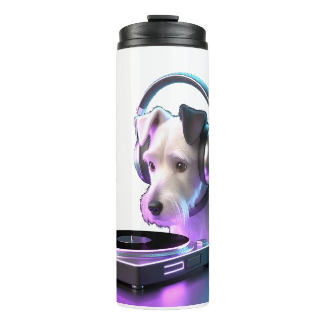 Neon DJ Dog Tumbler (Front)