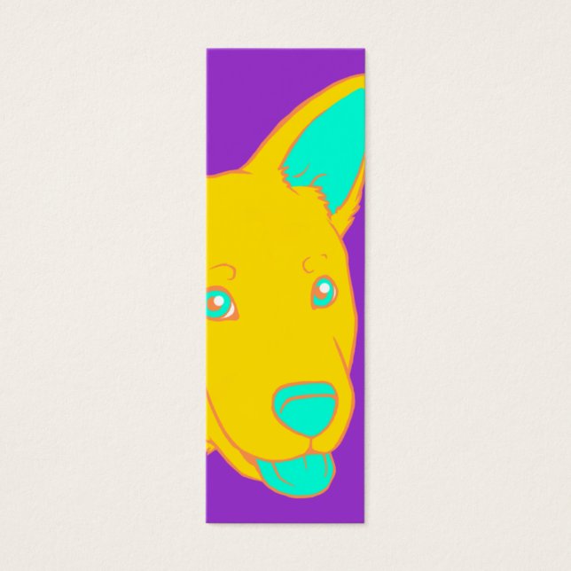 Neon Dog Bookmark (Front)