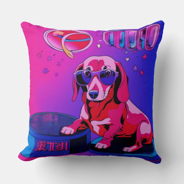 Neon Dog Cushion (Front)