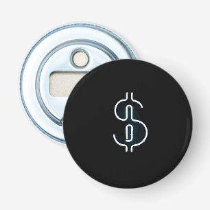 Neon dollar sign bottle opener