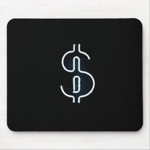 Neon Dollar Sign Mouse Mat
