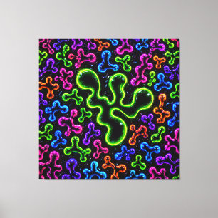 Neon Doodles Canvas Print