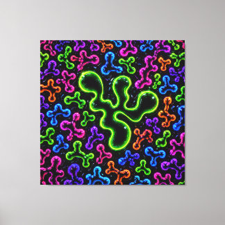 Neon Doodles Canvas Print