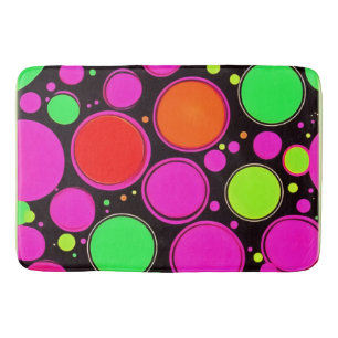 Neon Dot Party Bath Mat