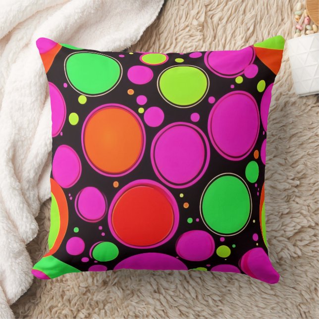 Neon Dot Party Cushion (Blanket)