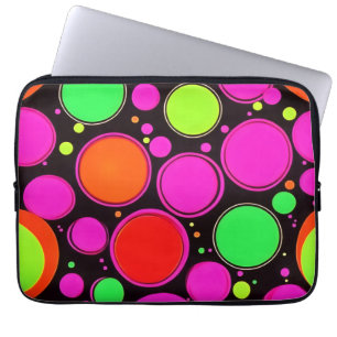 Neon Dot Party Laptop Sleeve