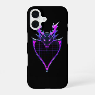 Neon dragon art iPhone 16 case
