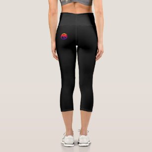 Neon Dragon black capri pants