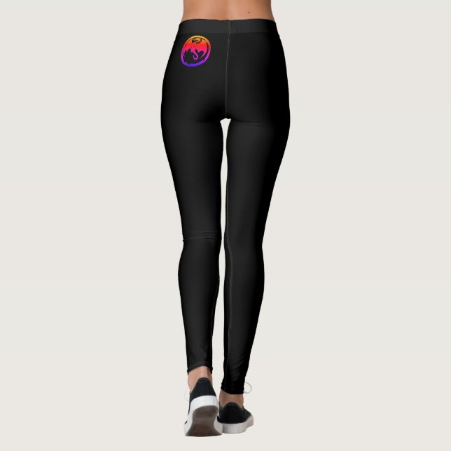 Neon Dragon black leggings (Back)
