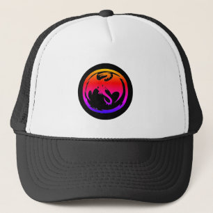 Neon Dragon black trucker hat