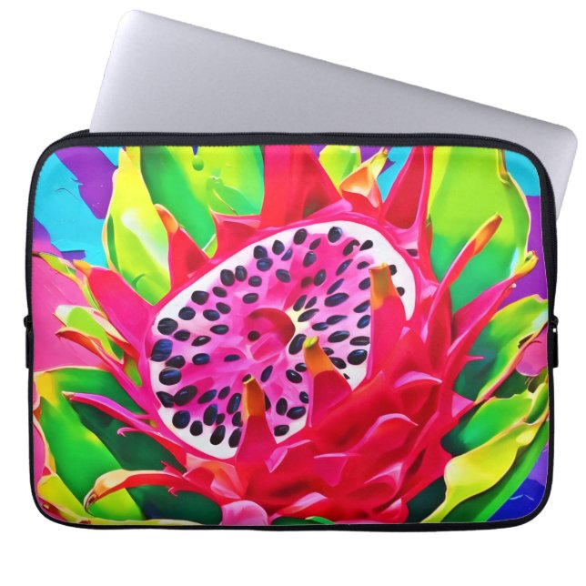 Neon Dragon Fruit Splendour Laptop Sleeve (Front)