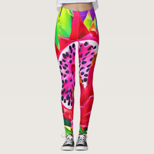 Neon Dragon Fruit Splendour Leggings