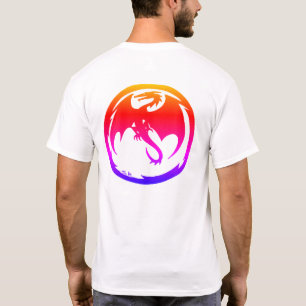 Neon Dragon men white T-shirt back