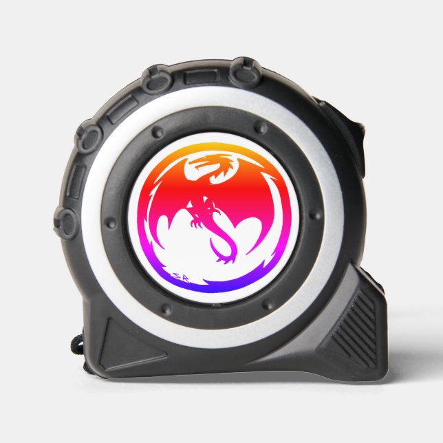 Neon Dragon white tape measure 1 (Front)