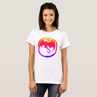 Neon Dragon women white t-shirt