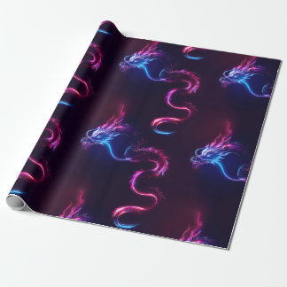 Neon Dragon Wrapping Paper