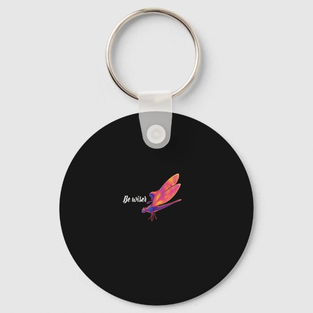 Neon Dragonfly keycha– Aesthetic Nature Transforma Key Ring (Front)