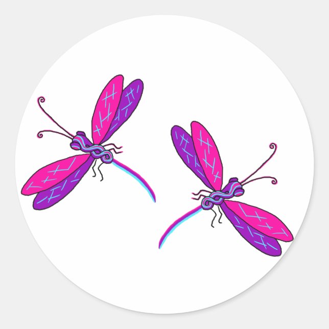 Neon Dragonfly Stickers (Front)