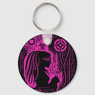 Neon Dread Protocol Key Ring