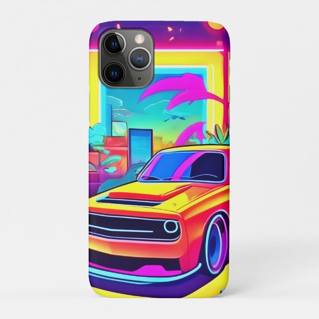 Neon Dream Car Escape Case-Mate iPhone Case (Back)