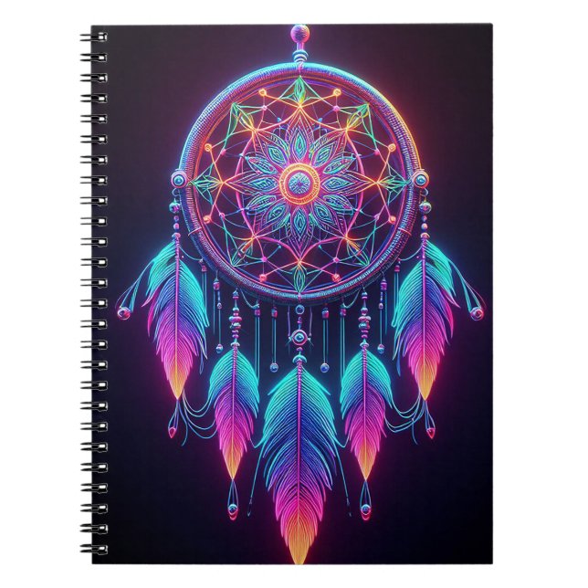 Neon Dreamcatcher Notebook (Front)