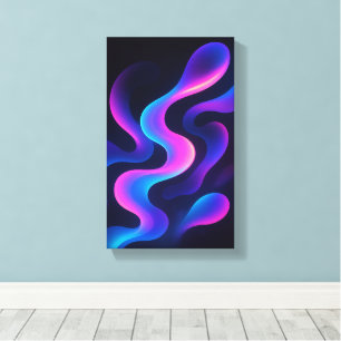 Neon Dreams Abstract Wall Art   Modern Colorful