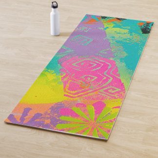 Neon Dreams Abstract Yoga Mat