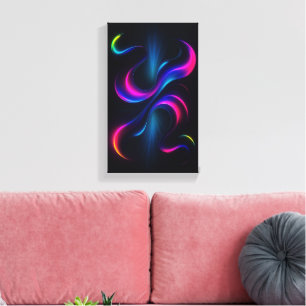 Neon Dreams III  Gallery Art   Modern Abstract Canvas Print
