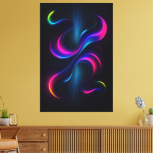 Neon Dreams III Metal Wall Art   Modern Abstract