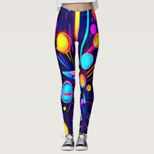 Neon Dreams - Psychedelic Shapes & Colours Leggings