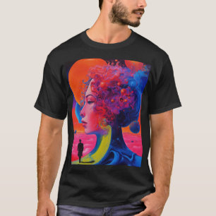 Neon Dreams: Surreal Dali Universe Art T-Shirt