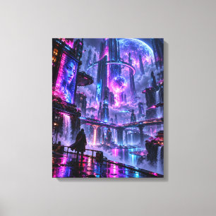 Neon Dreams – The Last Wanderer Canvas Print