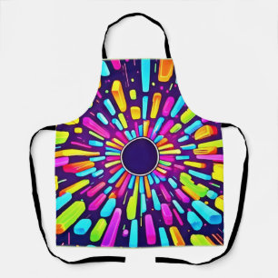 Neon Dreamscape: A Psychedelic Journey Apron