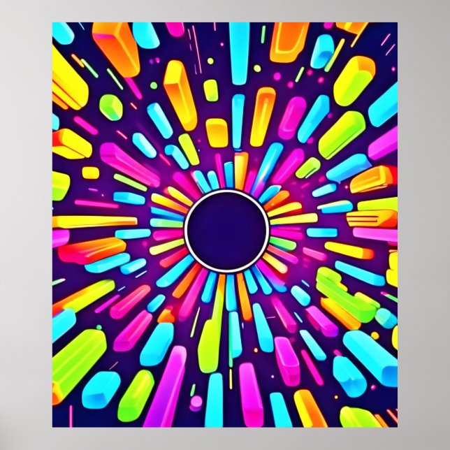 Neon Dreamscape: A Psychedelic Journey Poster (Front)