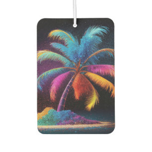 Neon Dusk: A Surreal Island Dream Car Air Freshener