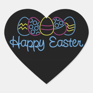 Neon Eggs - Heart Sticker