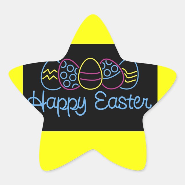 Neon Eggs - Star Sticker (Front)