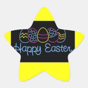 Neon Eggs - Star Sticker