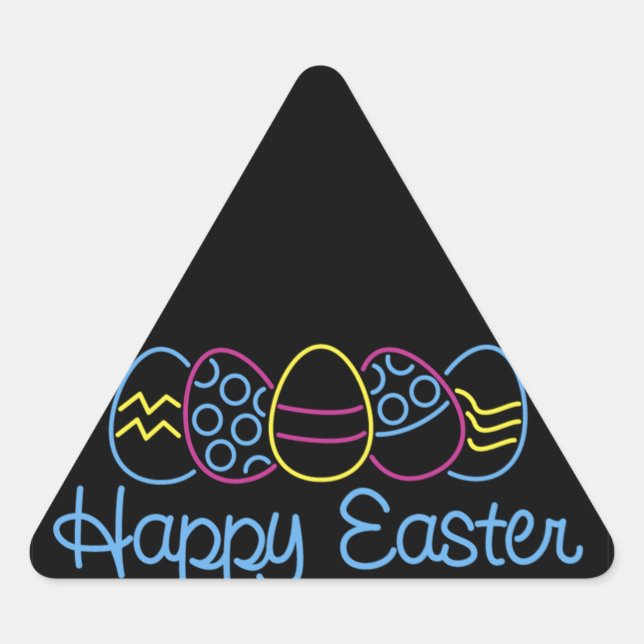 Neon Eggs - Triangle Sticker (Front)