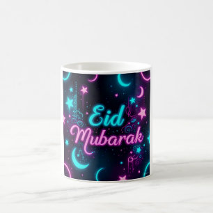 Neon Eid Mubarak Celebration Coffee Mug