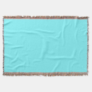Neon Electric Blue Solid Colour Classic Throw Blanket