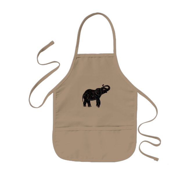 Neon Electric Elephant Kids Apron (Front)
