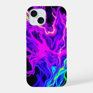 Neon Electric Fluid Flames Phone Case