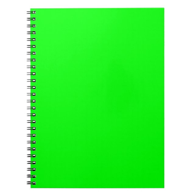 Neon Electric Green Solid Colour | Classic Notebook (Front)